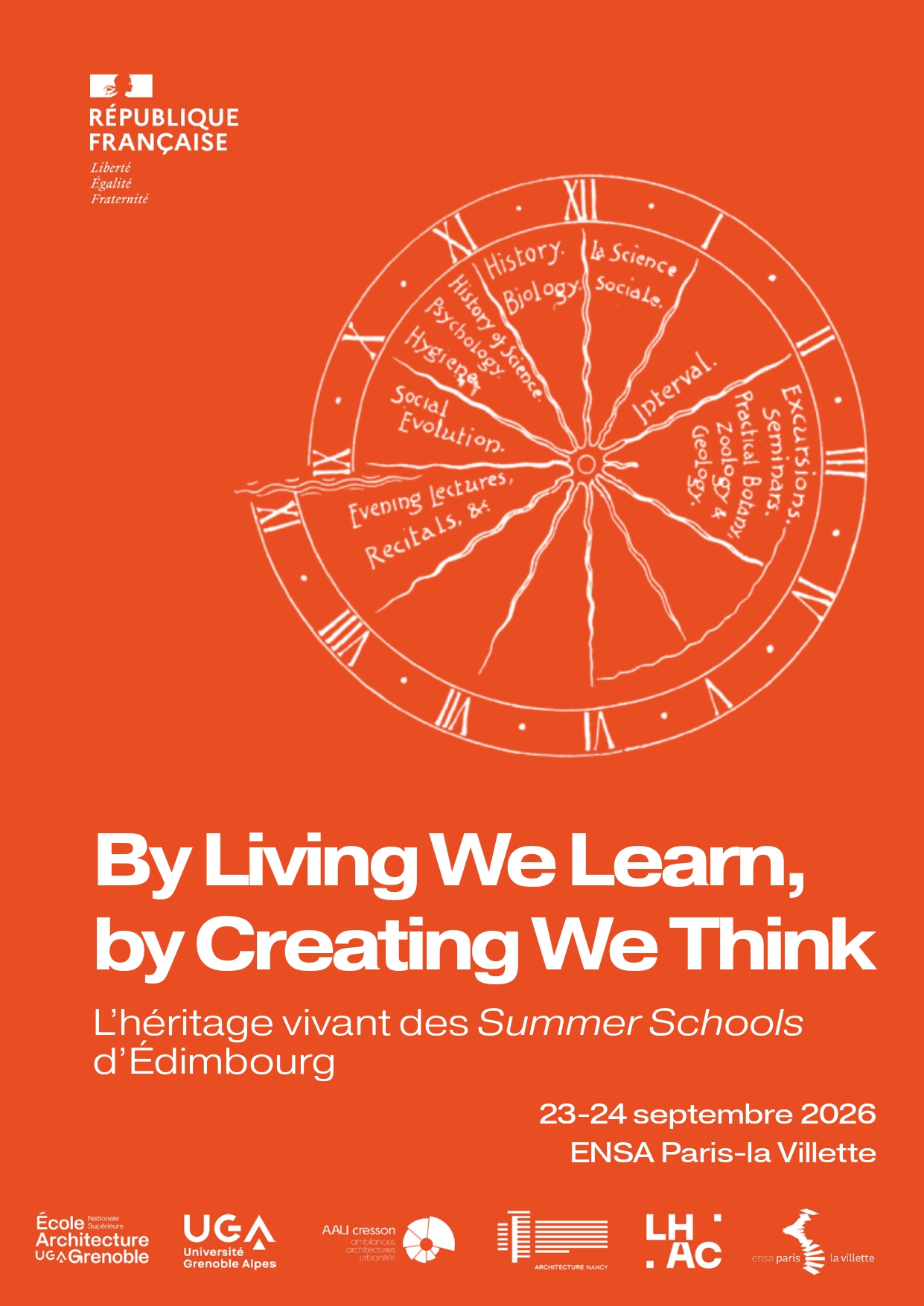 JE – By Living We Learn, by Creating We Think. L&rsquo;héritage vivant des Summer Schools d&rsquo;Edimbourg – ENSA Paris-La Villette – 23 & 24 septembre 2026